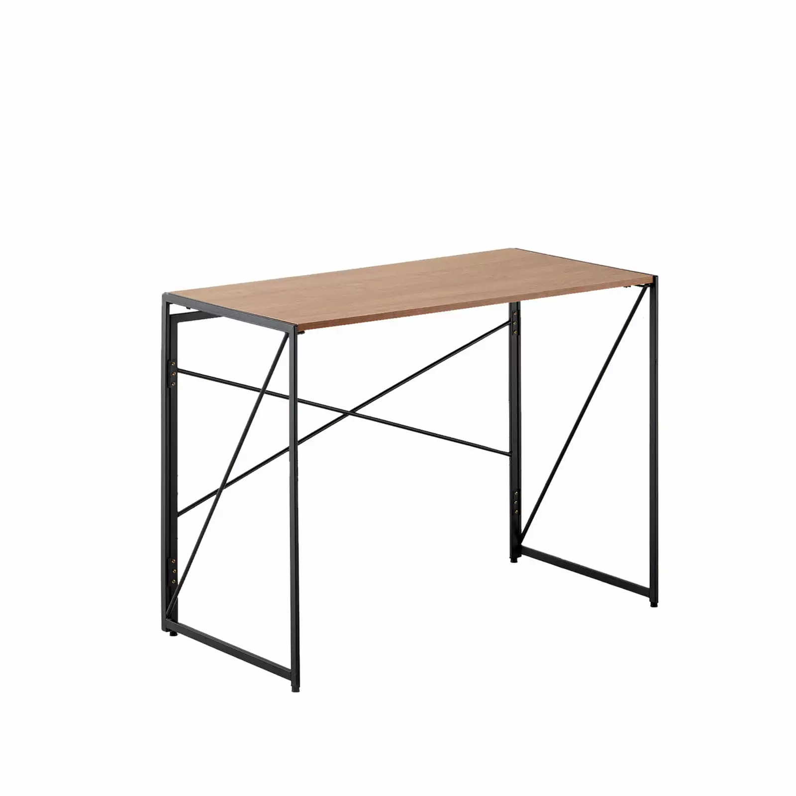 39 Folding Computer Desk Writing Study Desks Home Office Corner Laptop Gaming Table Brown DLPIN