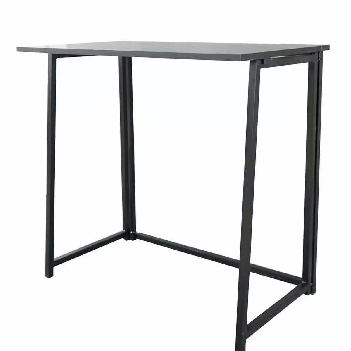 Fithood Simple Collapsible Computer Desk Black Space Saving Folding Desk