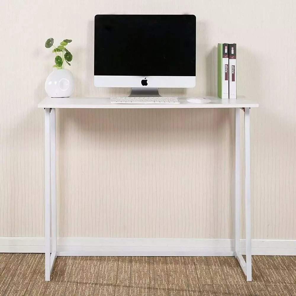 Ktaxon Folding Writing Computer Desk Home Office Study PC Writing Table White