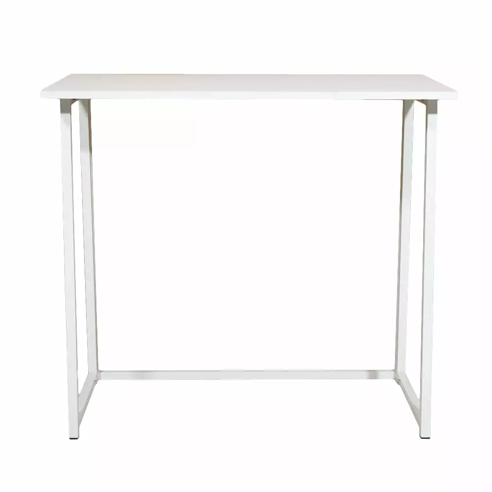 Simple Collapsible Computer Desk White Space Saving Home Office Setup TEMI