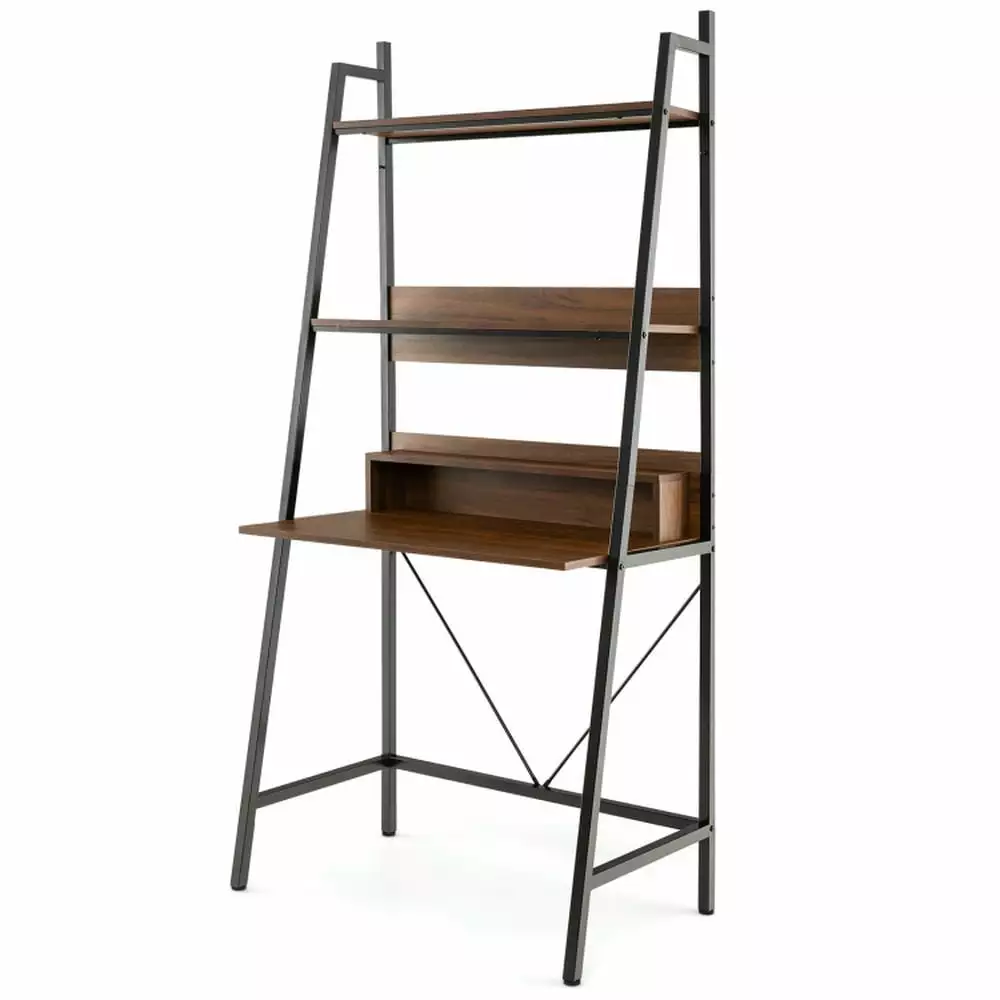 Spaco 71 High Freestanding Laptop Desk Open Shelves Living Room Bedroom Study