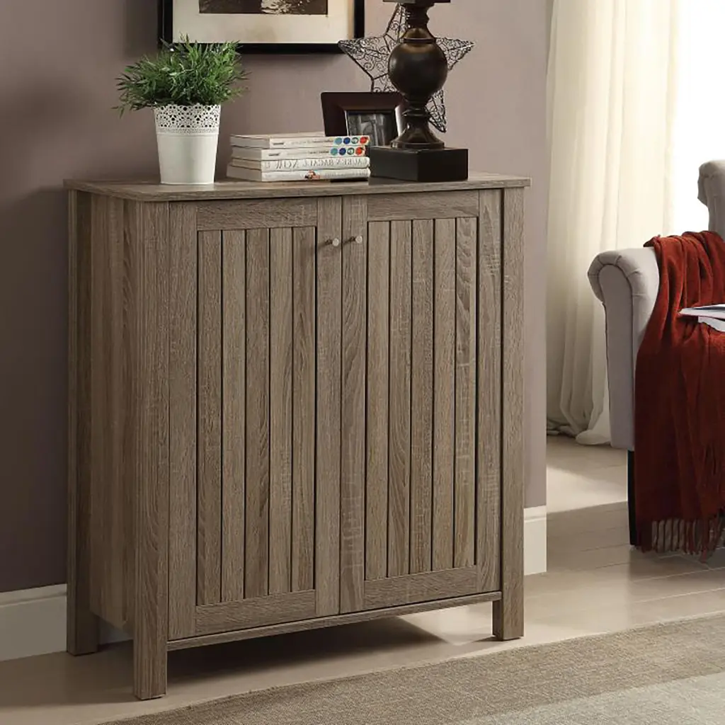 Dark Taupe Freestanding Shoe Storage Cabinet 3-4 Shelves furniture max