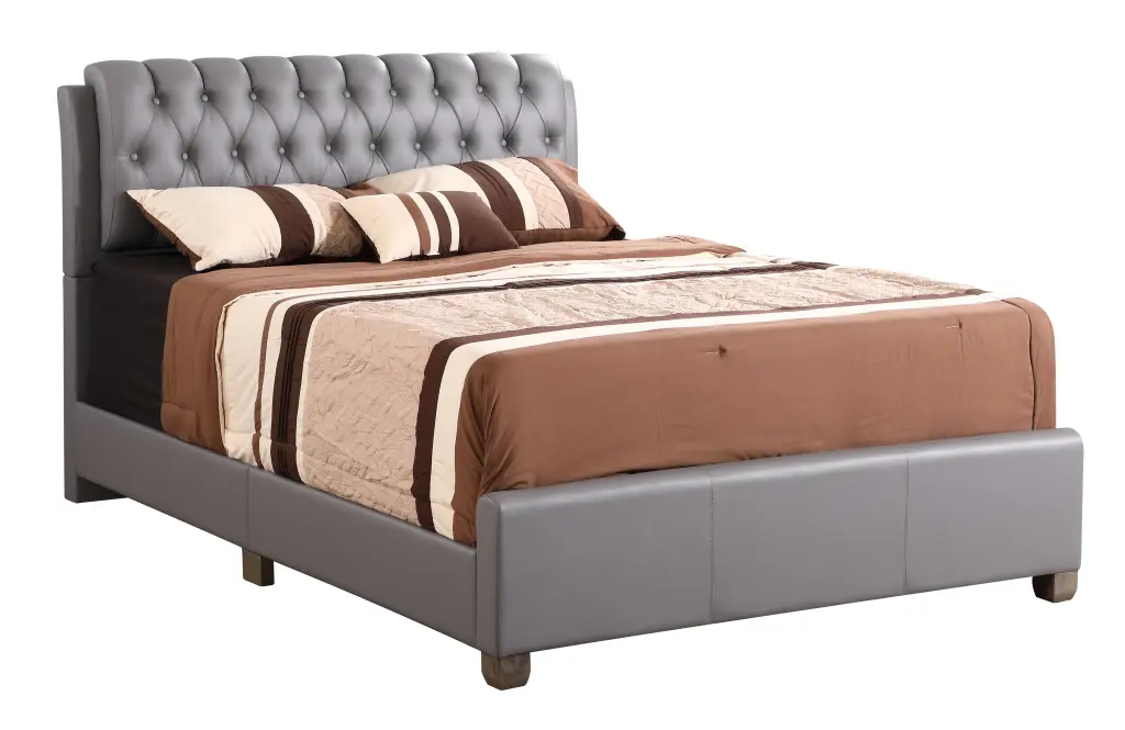 Marilla G1505C FB Up Full Bed Light Grey Foam PU glory furniture