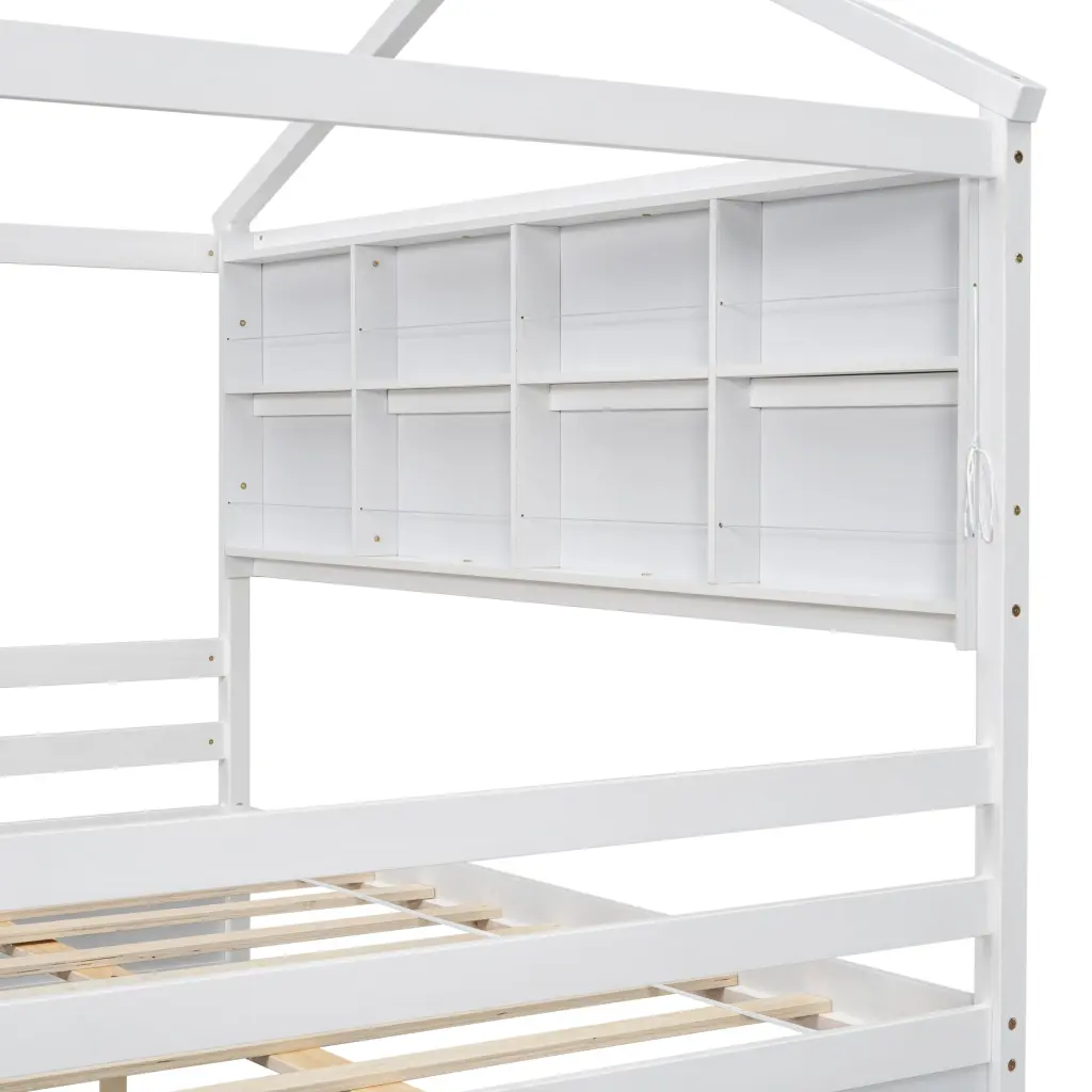 Full Houtilize Bed Roof Frame - Bedside Shelves And Under Bed Storage Unit inspirit
