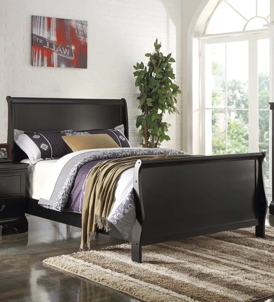 Modern Full Size Sleigh Design Bed Headboard and Footboard kanepe