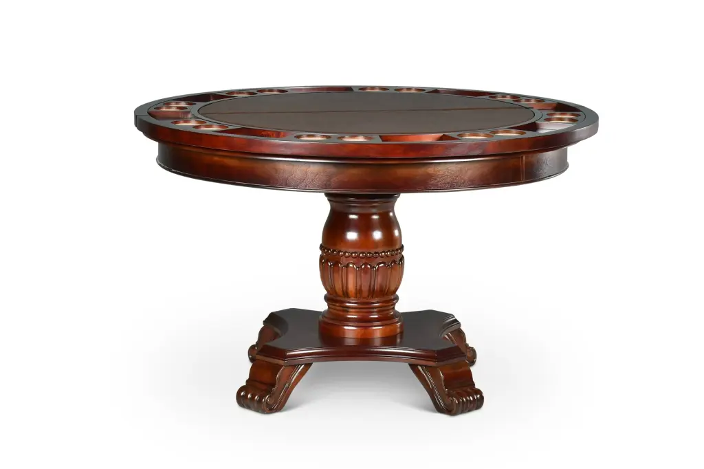 Tournament Dining And Game Table Dark Brown 39 Inches Multi Use steve silver furniture