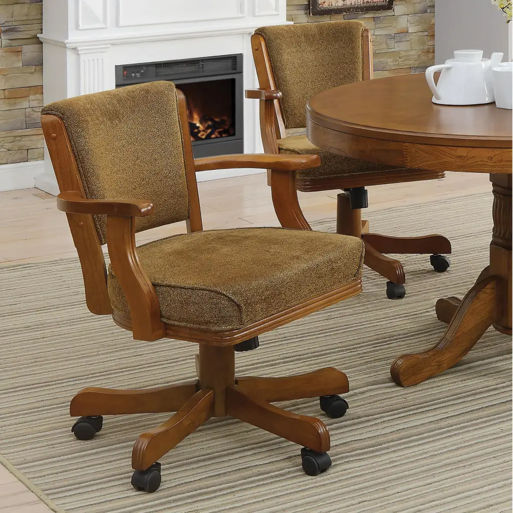 Olive Brown And Amber Upholstered Game Chair Casters Solid Brown Ergonomic Gaming Chair furniture max