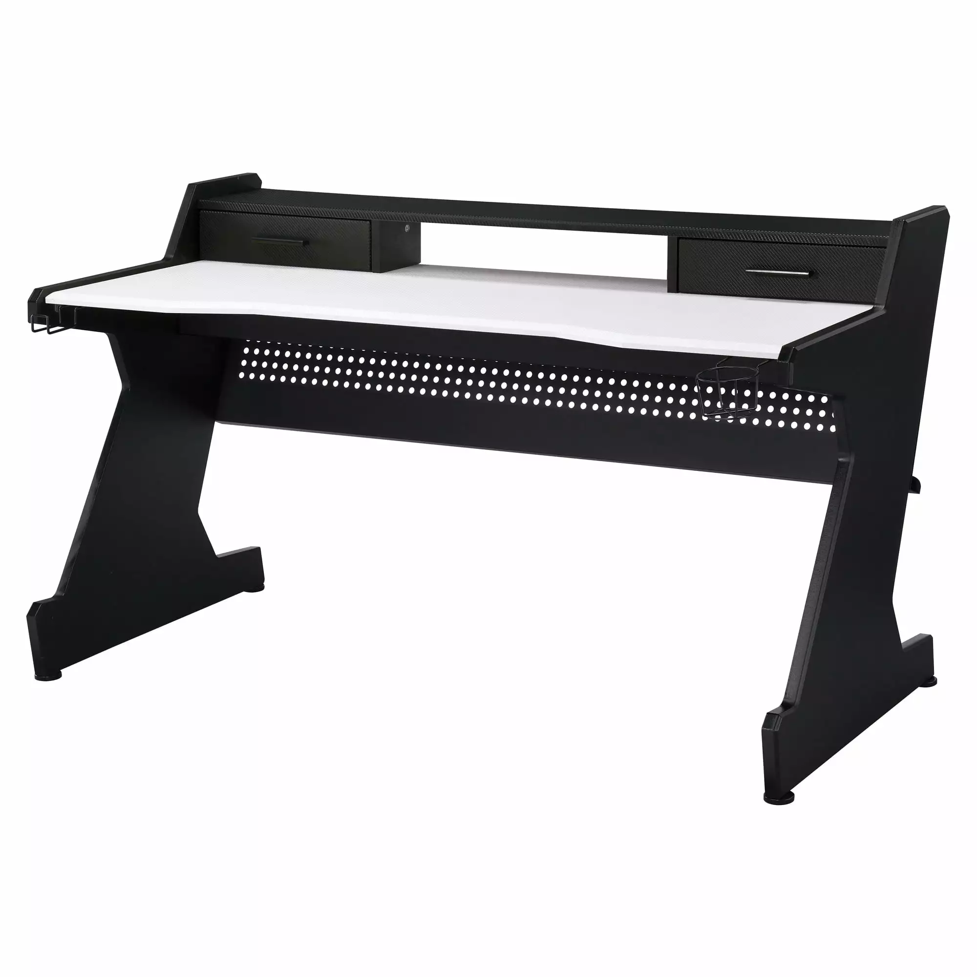 ACME Bigga Gaming Table Black and White Large Gaming Desk Gamers Acme Furniture
