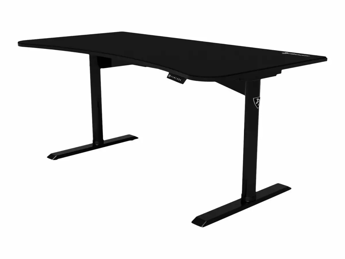 Arozzi Arena Moto Sit Standing Desk Curved Electric Height Adjustment Gaming Desk