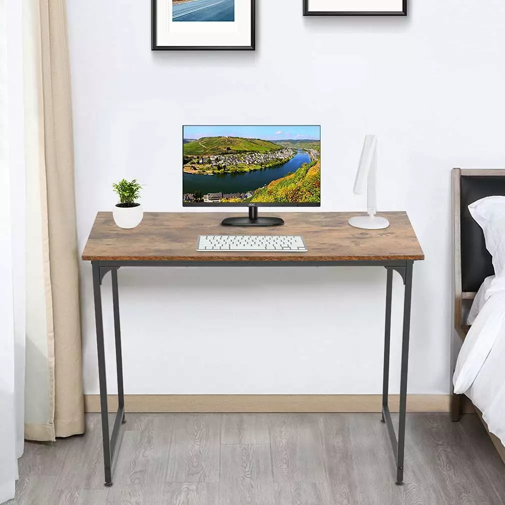 BestOffice 40-inch Gaming Computer Desk Engineered Wood Study Writing Table Vintage Home Office