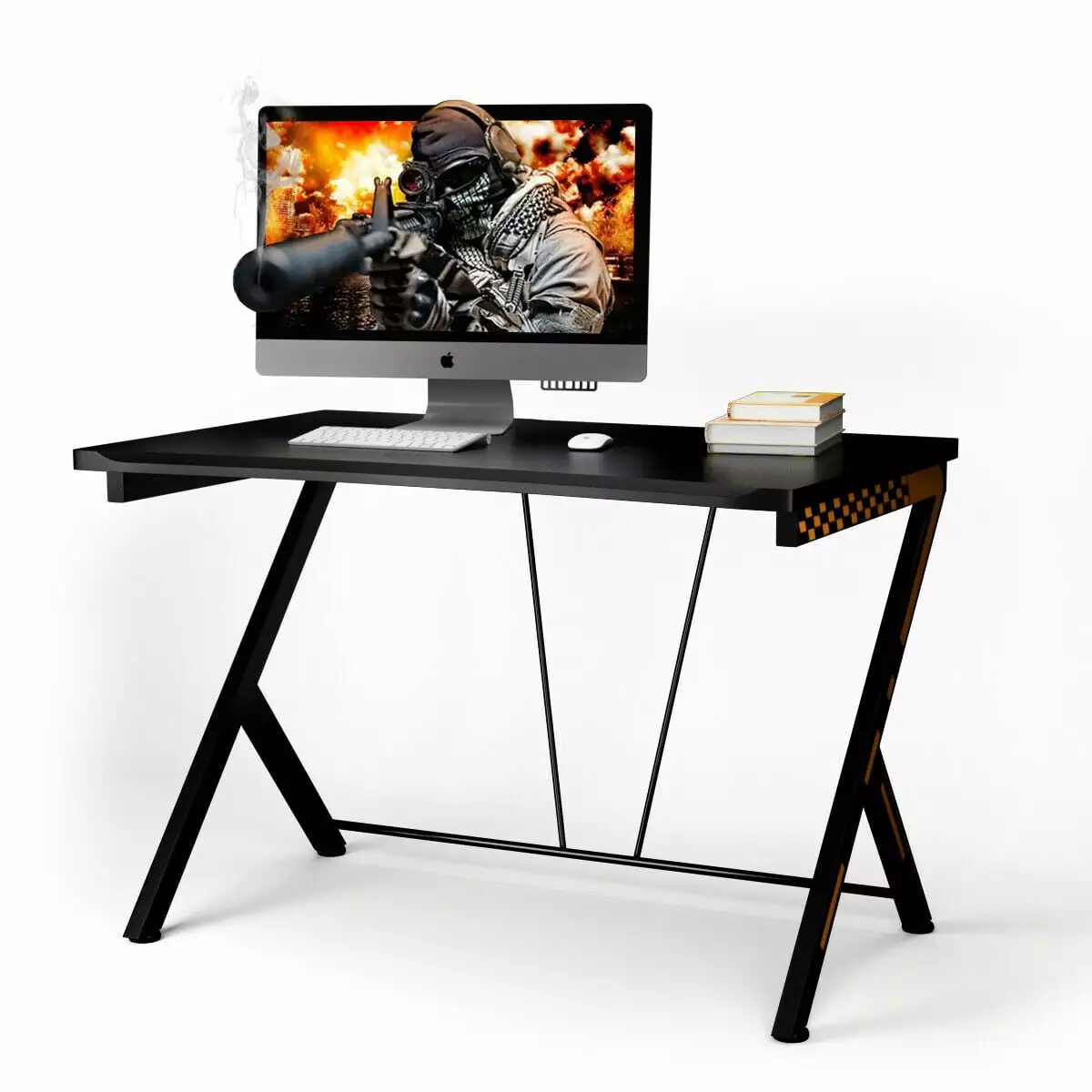 Costway Gaming Desk Ergonomic PC Laptop Table Workstation Home Office Desk