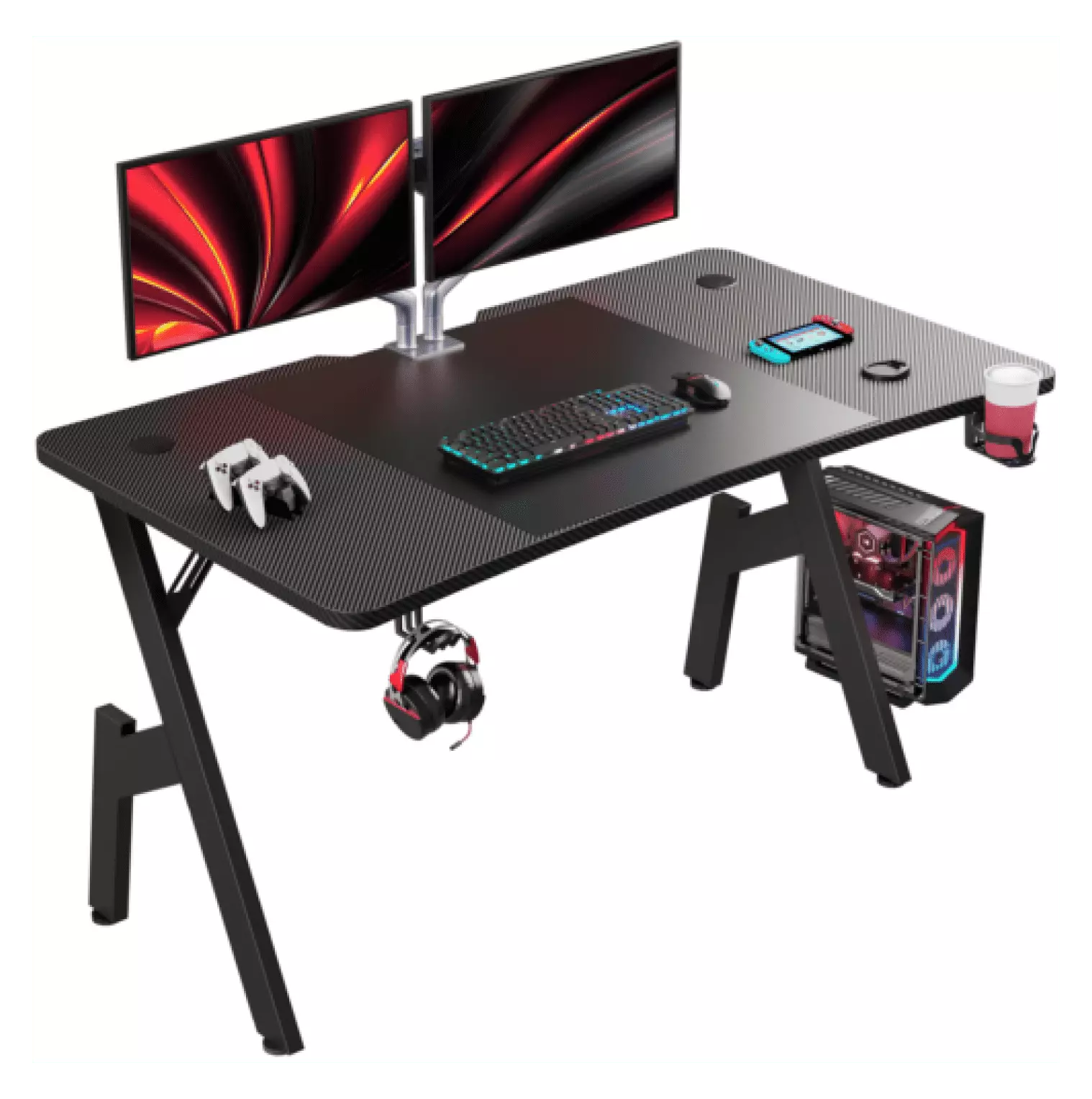 FENG20 Ergonomic Gaming Desk Gamer Gaming Table Computer Desk US
