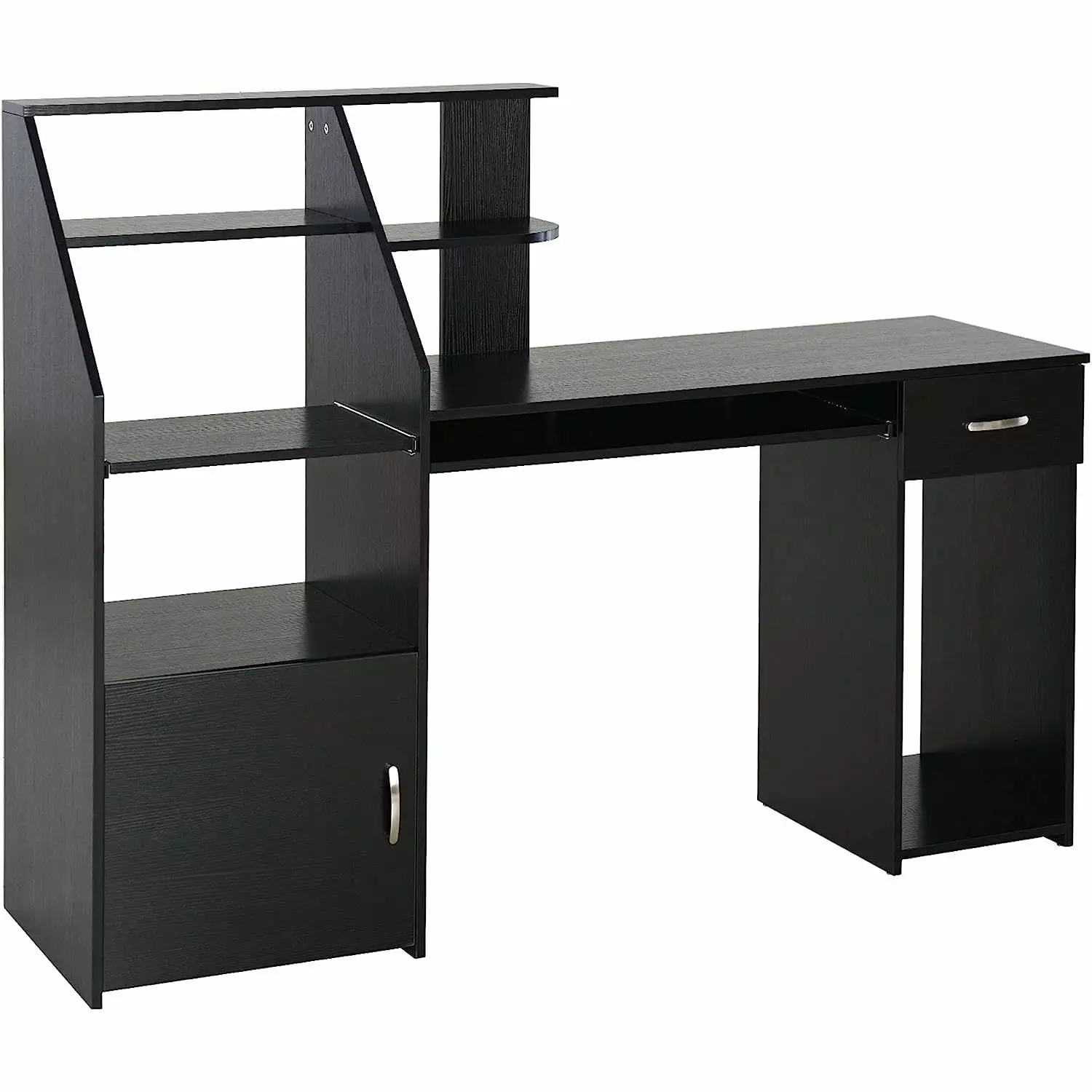 HElectQRIN Computer Desk Sliding Keyboard and Storage Shelves