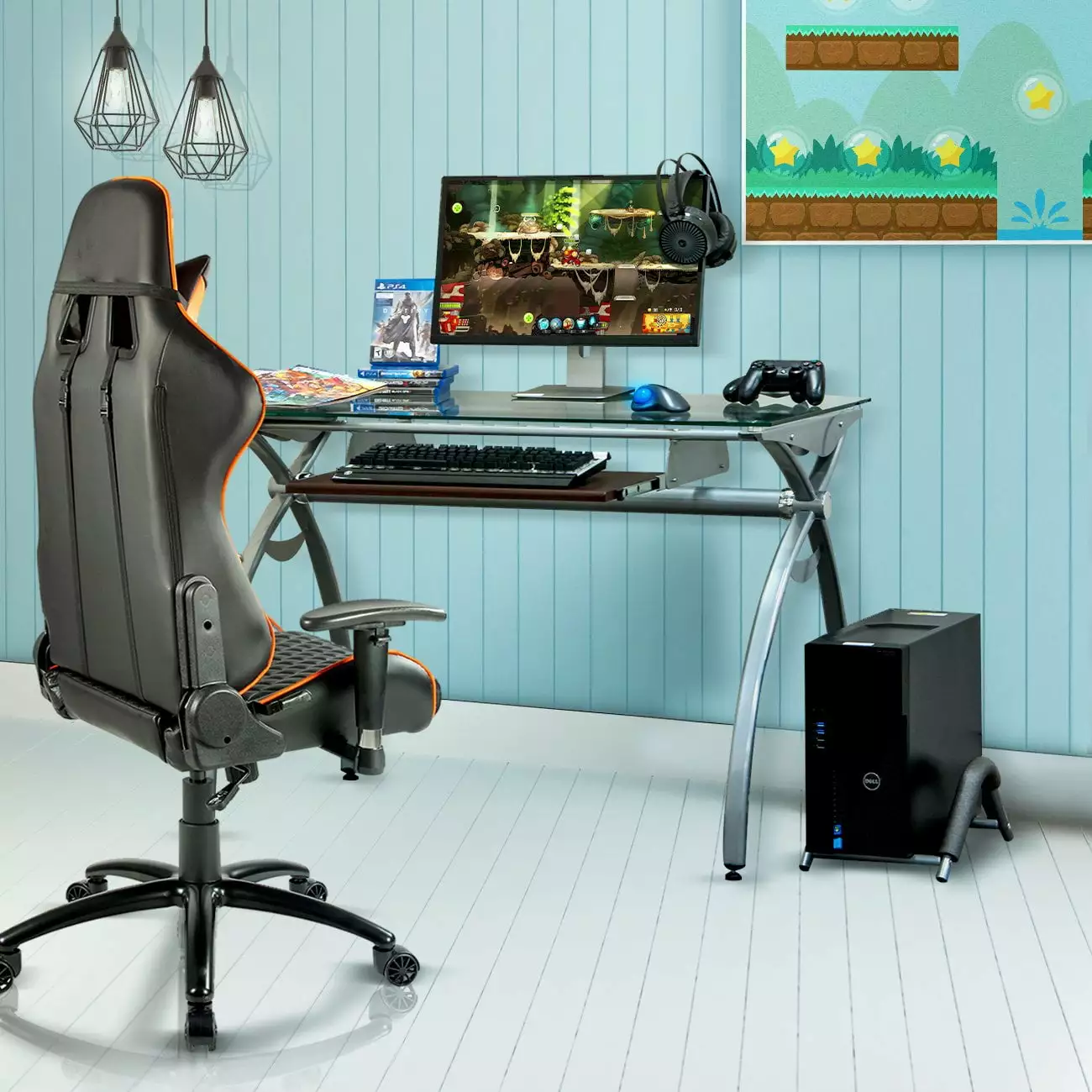 Techni Sport Arcadia Gaming Desk - Ergonomic Design Gamers and Professionals