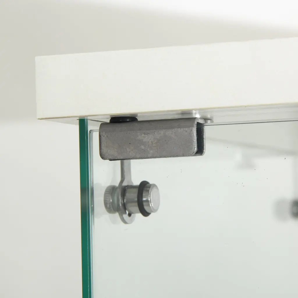 LED Lights Glass Presentation Cabinet 4 Shelves Door Floor Standing Display Case love flying