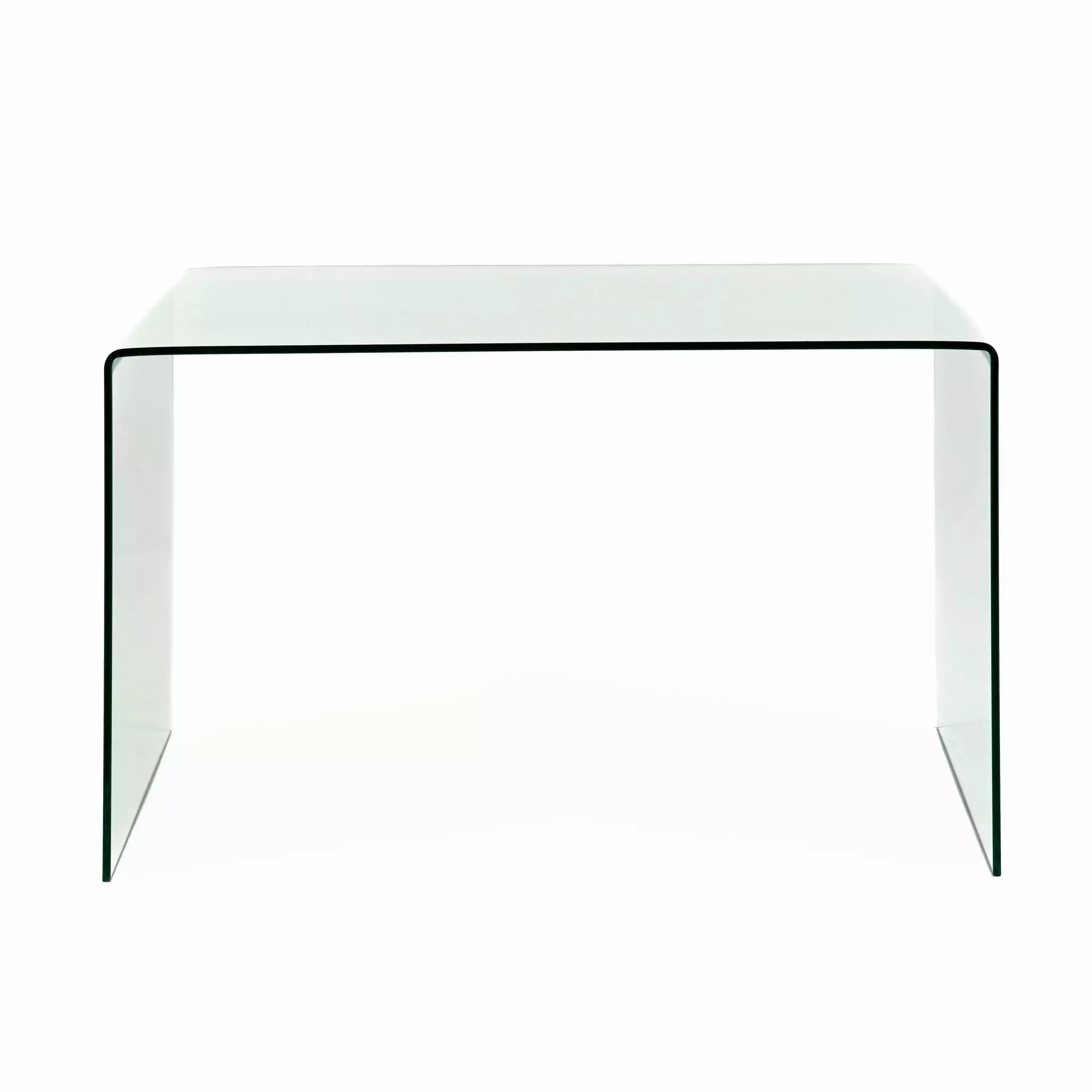 GDF Studio Eldon Modern Glam Tempered Glass Writing Desk - Clear Contemporary Table GDFSTUDIO
