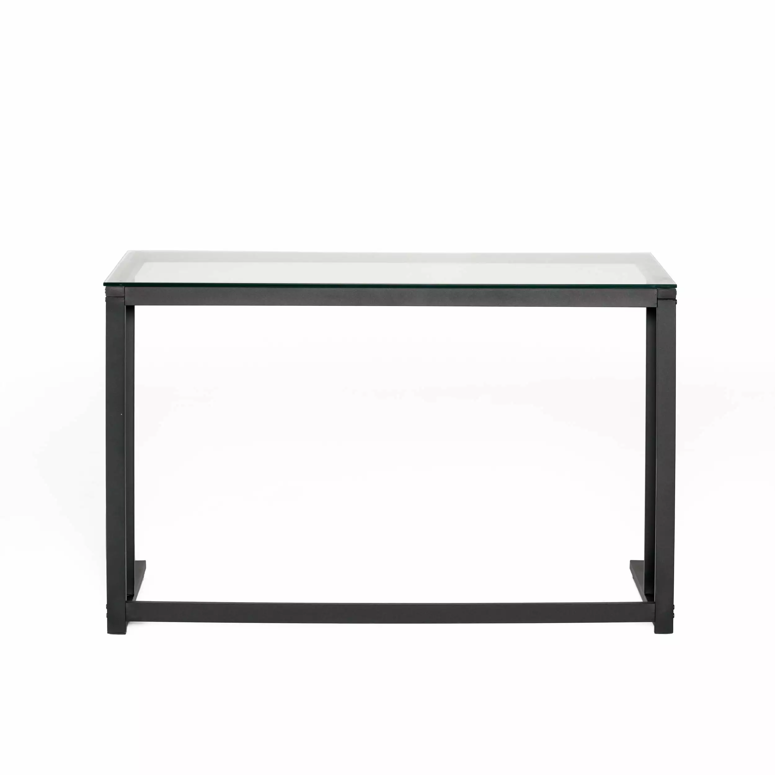 Medford Indoor Modern Glass Top Computer Desk Black Denise Austin Home