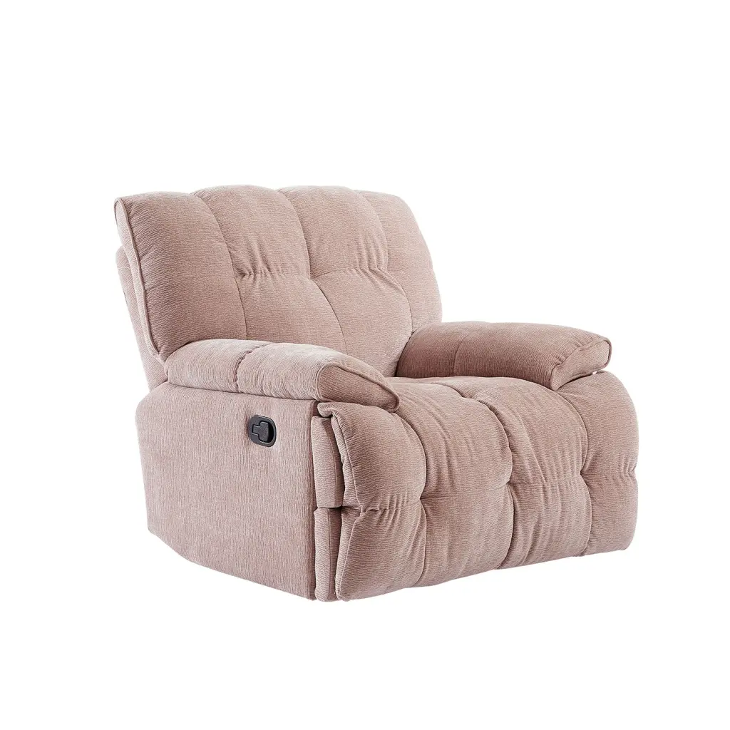 Ergonomic Glider 360 Degree Swivel Chair, Overstuffed Manual Rocking Recliner justone interior