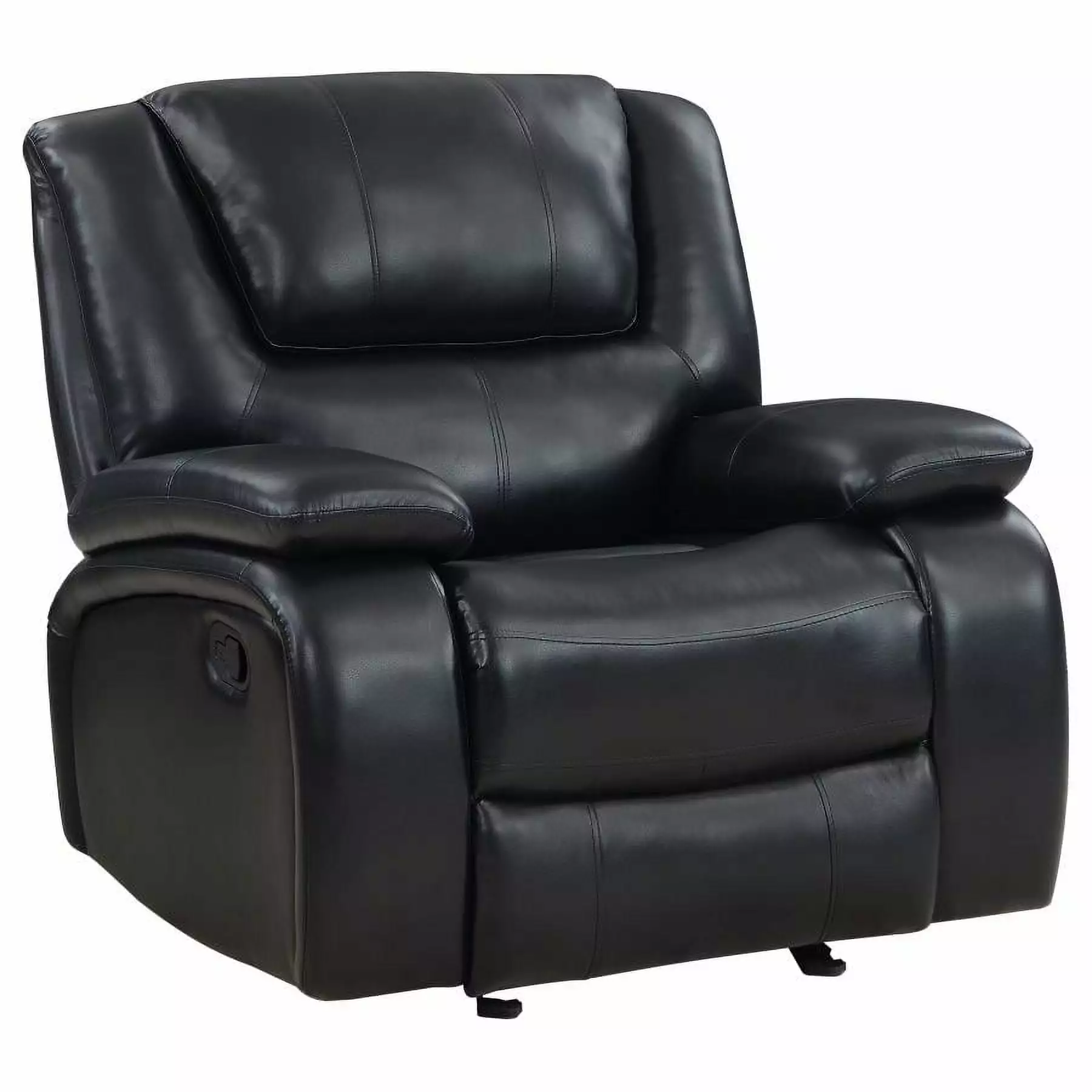 Coaster Camila Faux Leather Upholstered Glider Recliner Chair Black Coaster Company