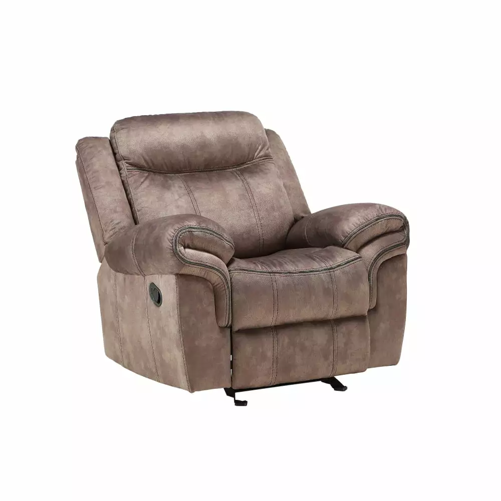 DeeHome ACME Zubaida Glider Recliner 2-Tone Chocolate Velvet 55022