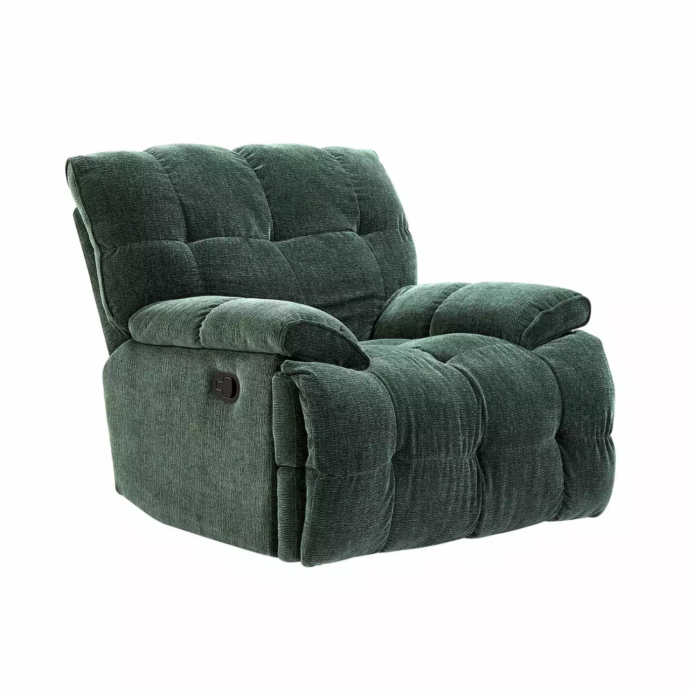 Dark Green Polyester Ergonomic Glider Swivel Chair Overstuffed Rocking Recliner Living Room HATNOKIL