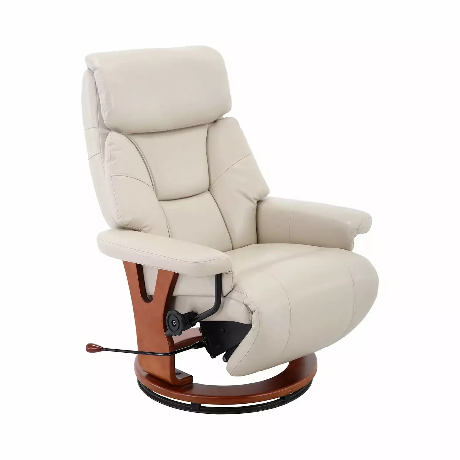 HomeStock Tribal Treasures Swivel Glider Recliner Chair Cobblestone Air Leather