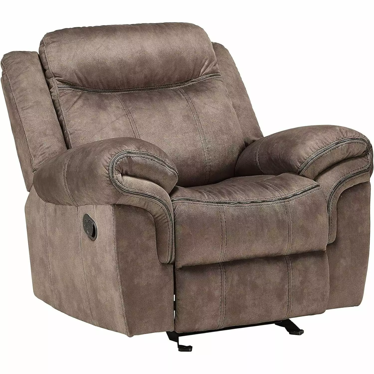 HomeStock Victorian Vibes Glider Recliner 2-Tone Chocolate Velvet