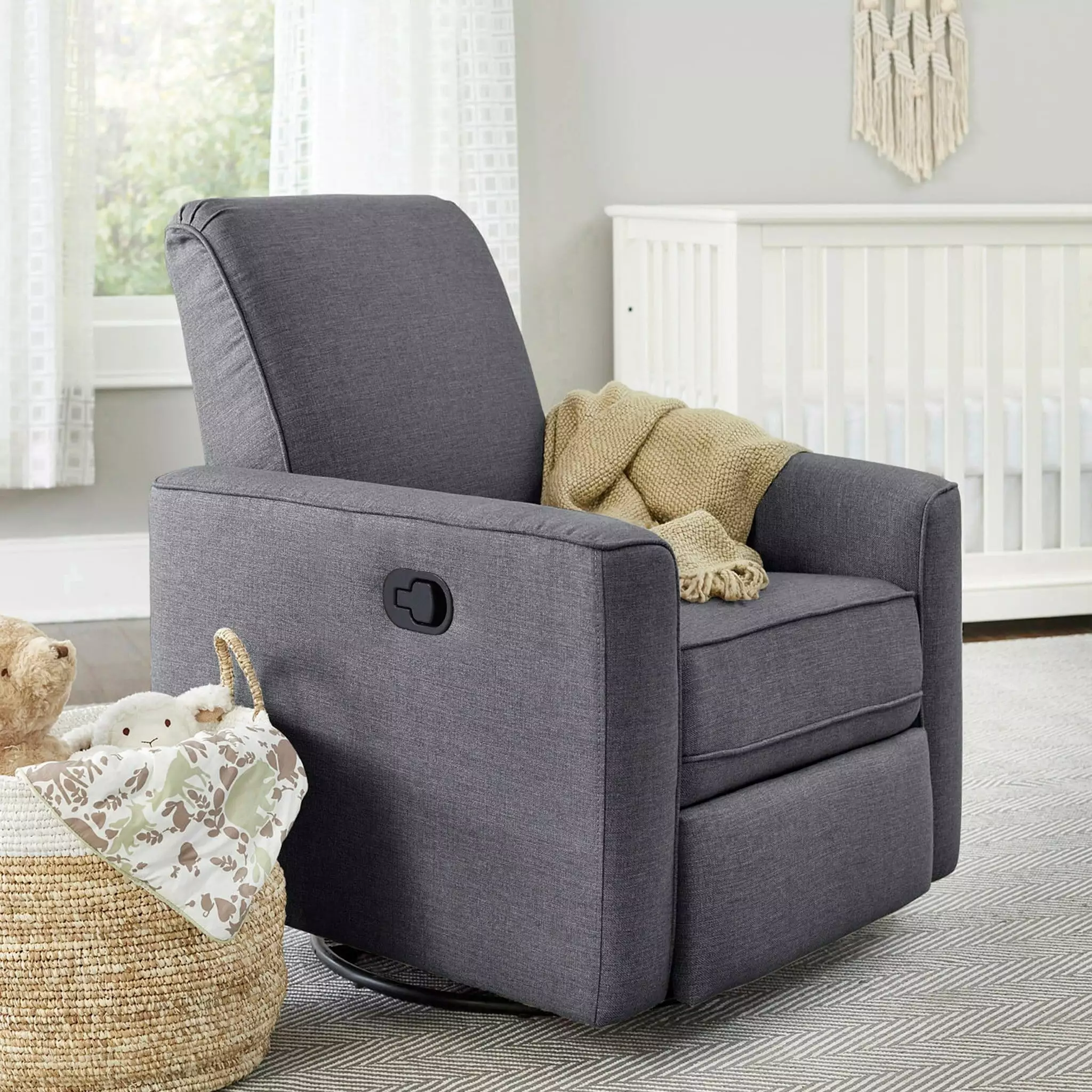 Westwood Design Aspen Fabric Swivel Glider and Recliner Stone