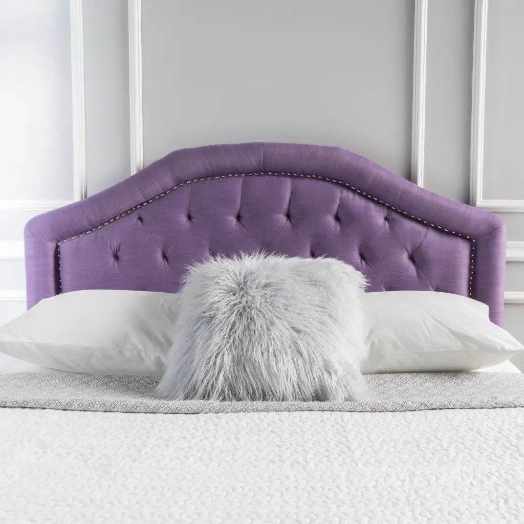 Queen and Full Sized Light Purple Fabric Headboard Bedroom nh-sunfay