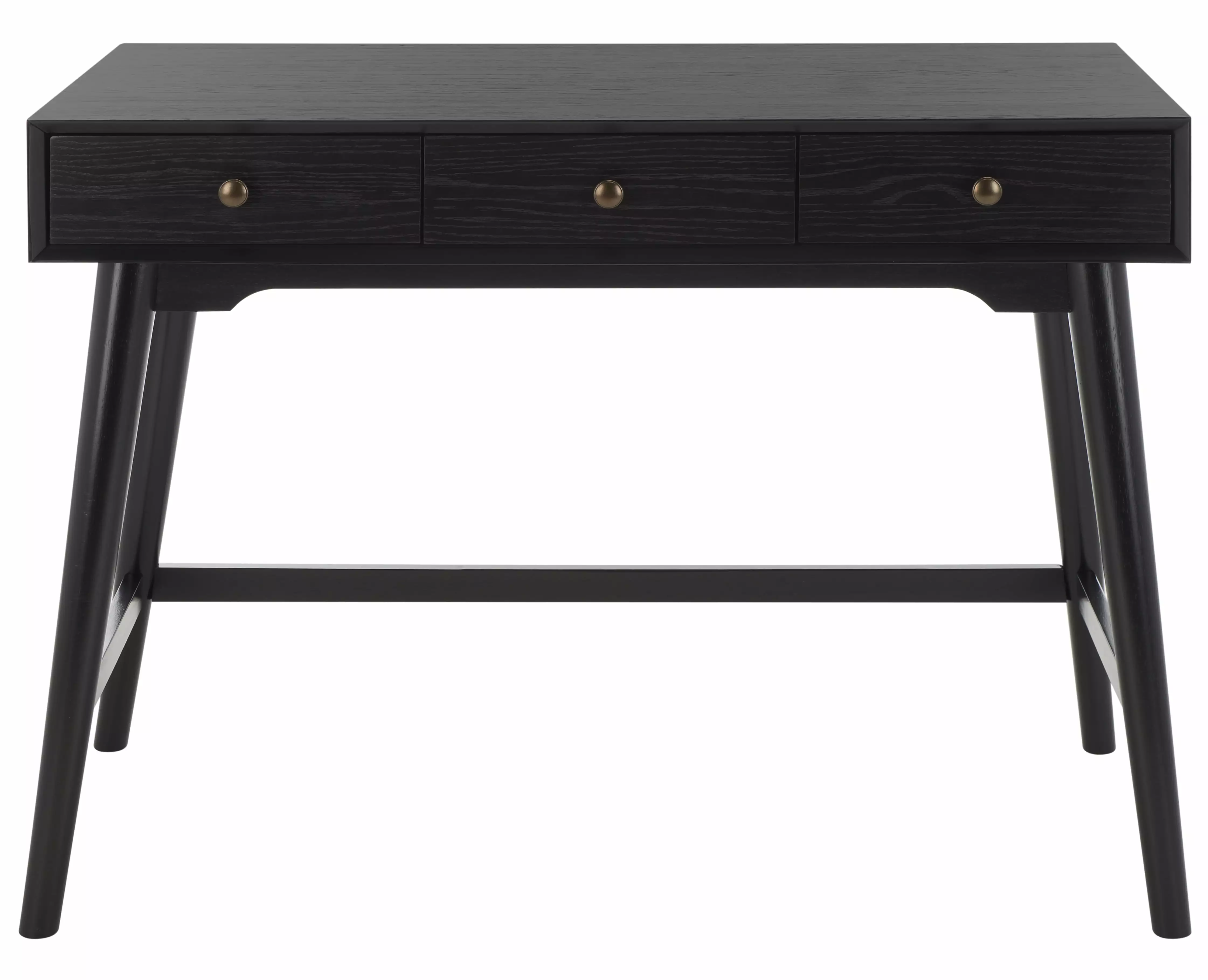 SAFAVIEH Scully Amish 3 Drawer Rectangle Wood Desk Black 42x20x31 Inches