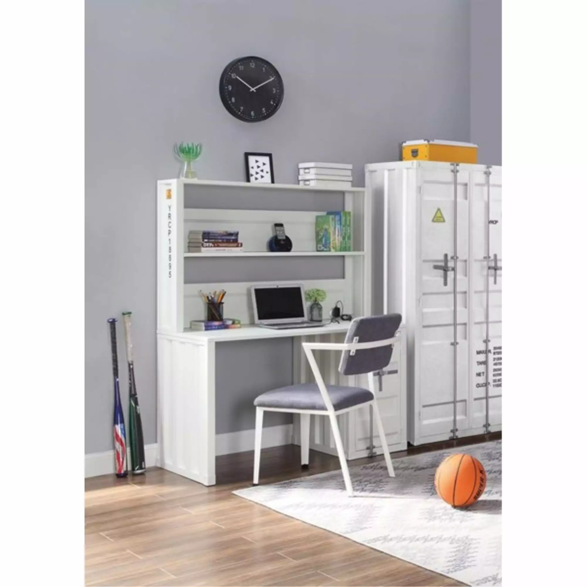 Ergode Desk & Hutch White - Minimalist Office Desk