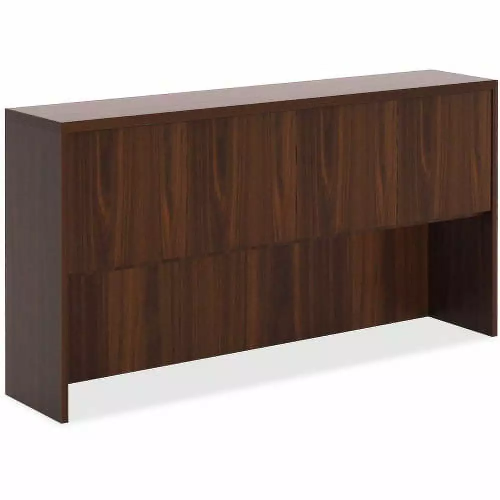Lorell Chateau Series Mahogany Laminate Desking 66.1 x 14.8 x 36.5 Hutch - Executive Office Desk