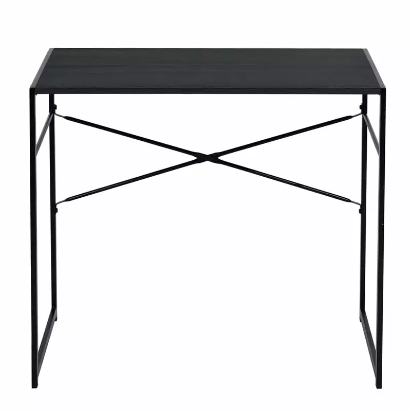 Homycasa Black Modern Minimalist Style Compact Industrial Computer Desk FurnitureR