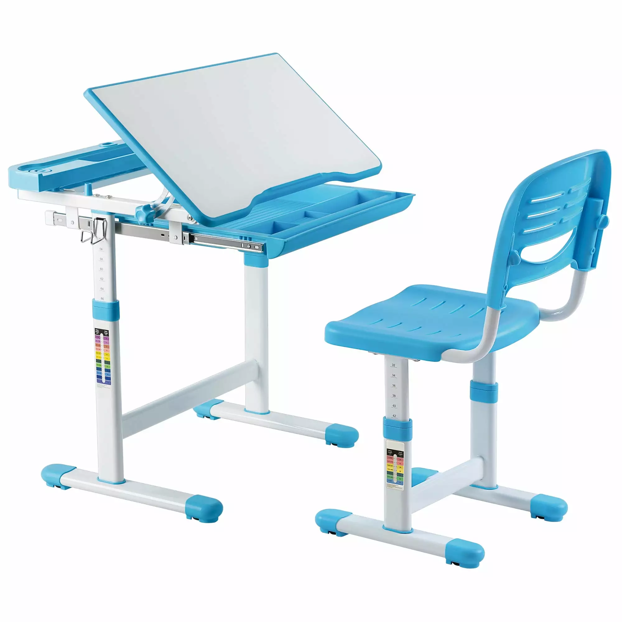 Mount-It! Blue Kids Desk and Chair Set Children's Study