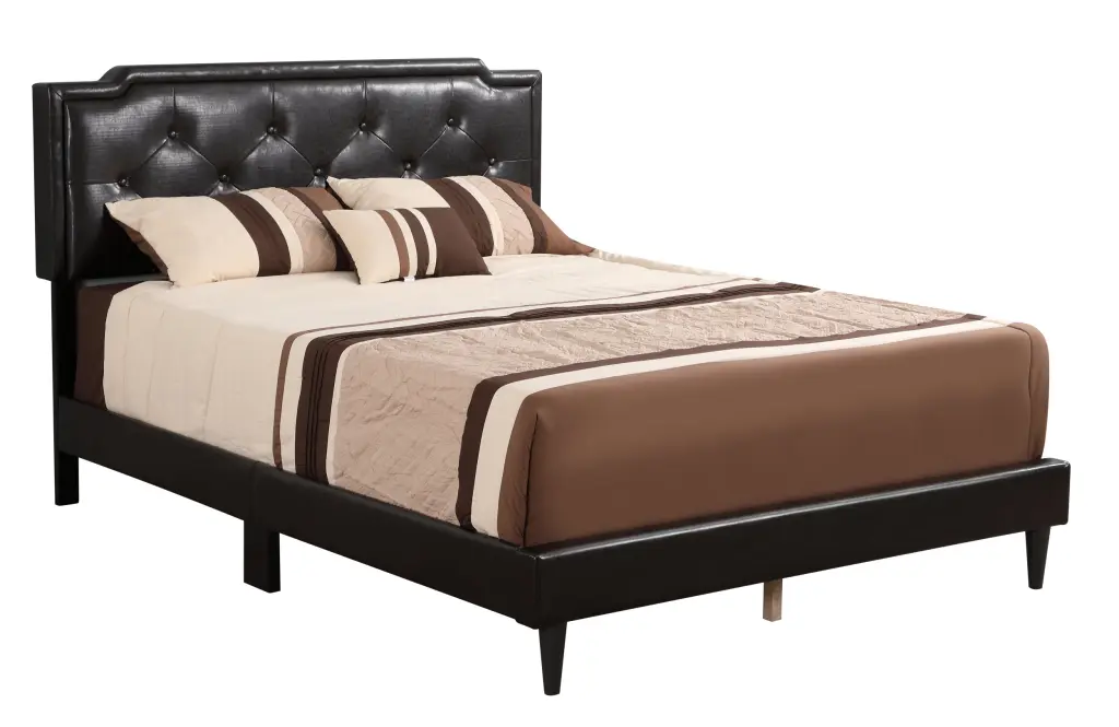 Deb G1116 KB Up King Bed All One Box - Cappuccino Beige Foam PU Bed Frame glory furniture