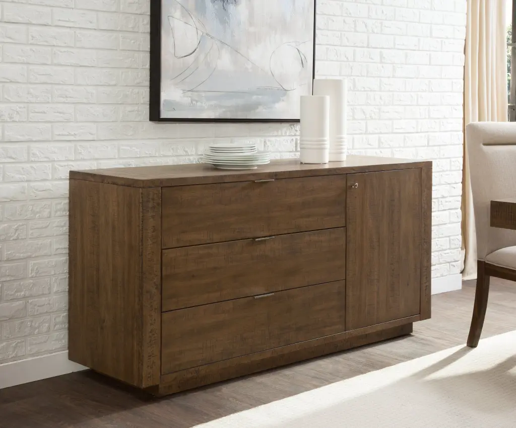 Garland Server Dark Brown Wood steve silver furniture