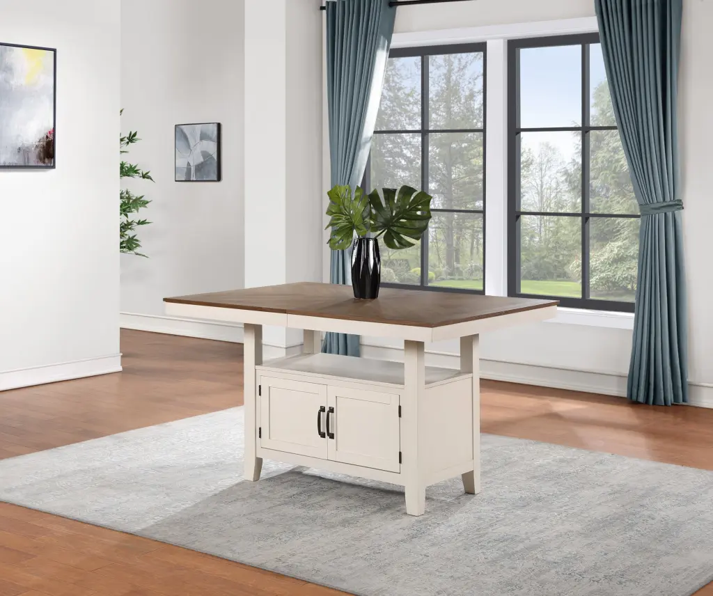 Hyland Dark Brown Wood Counter Table Kitchen or Bar steve silver furniture