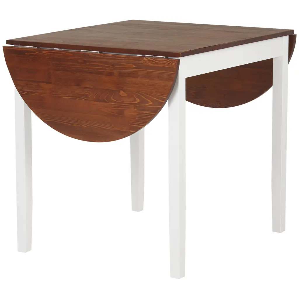 55 Inch Solid Wood Kitchen Table Drop Leaf Foldable Small Spaces aosom business