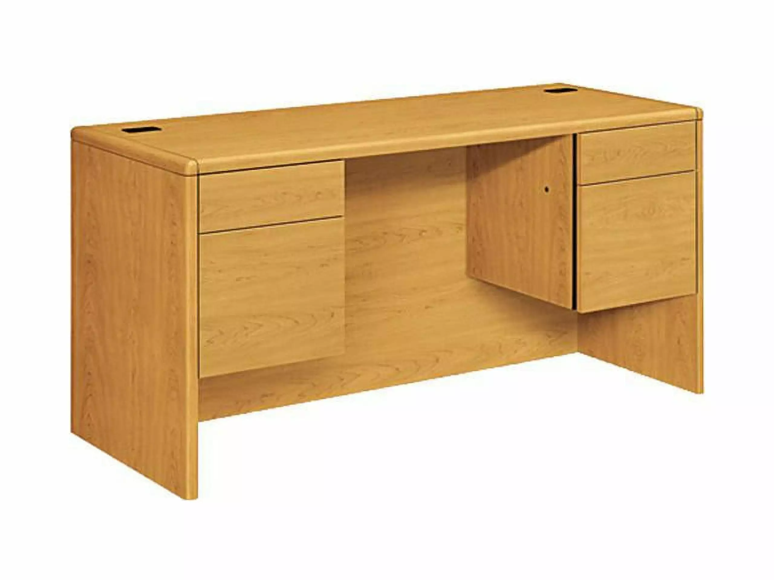 HON 10765CC 10700 Series Kneespace Credenza Three-Quarter Height Pedestals - Compact Office Storage