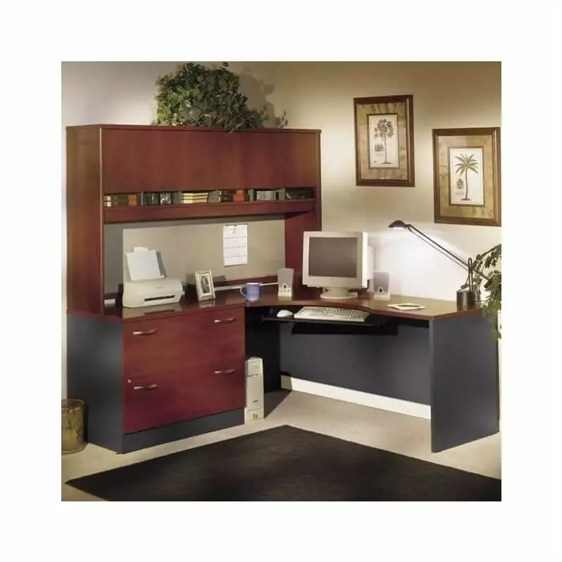 Bush Business Furniture Corner L-Shape Desk Hansen Cherry BBF