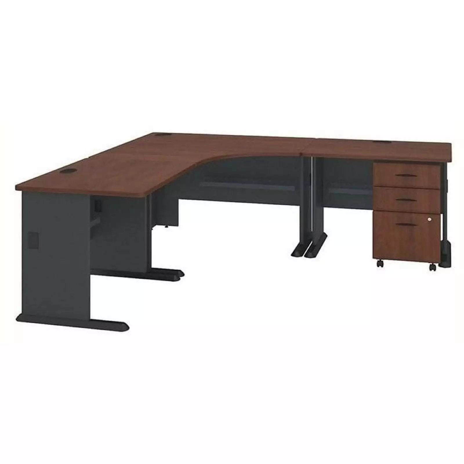 Bowery Hill 84 Corner L-Shaped Desk Hansen Cherry