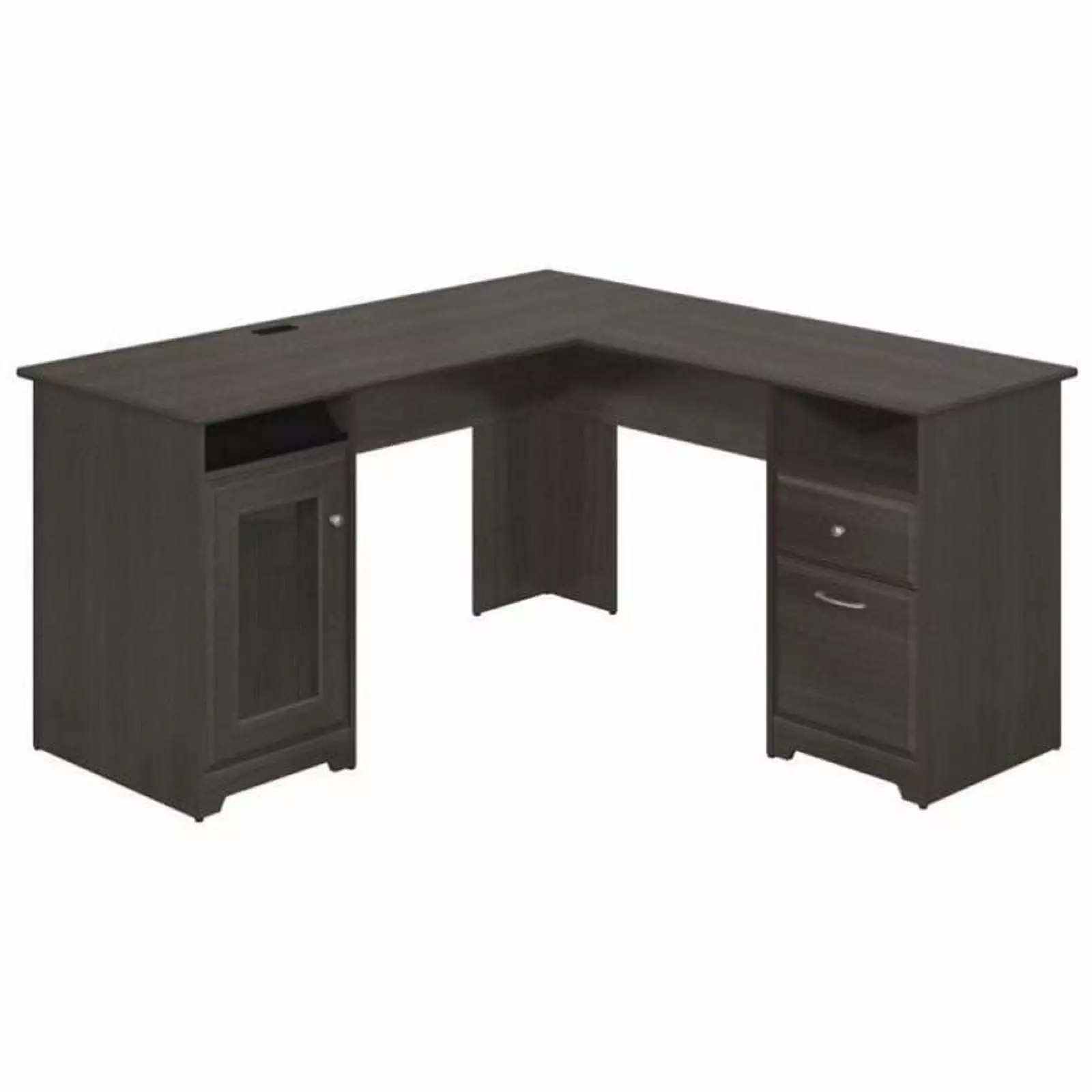 Bowery Hill 60 L-Shaped Corner Desk Heather Gray