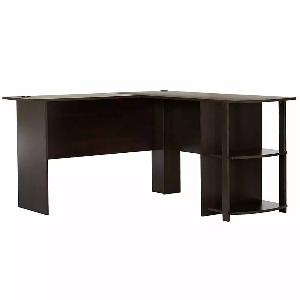 BaytoCare L-Shaped Computer Desk Home Office Workstation Study Laptop PC Table FCH