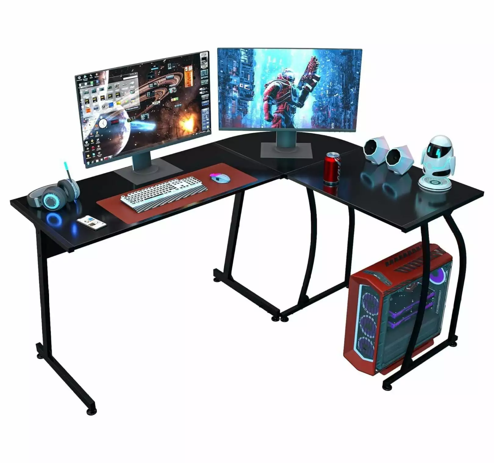 FENG20 58 Inch L Shaped Computer Gaming Desk Laptop and Home Office
