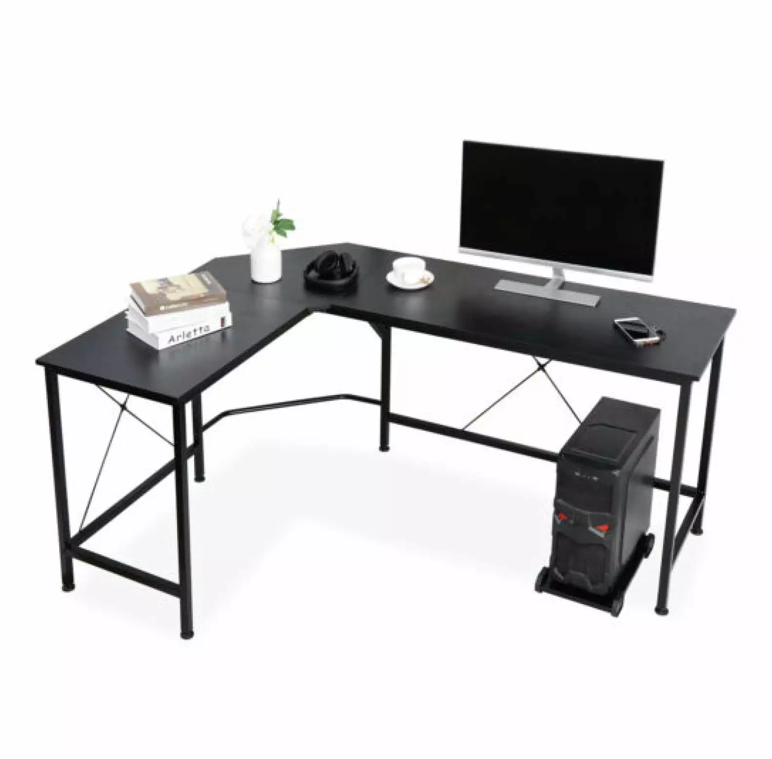 FENG20 L-Shaped Desk Corner Computer Desk PC Laptop Study Table Home Office