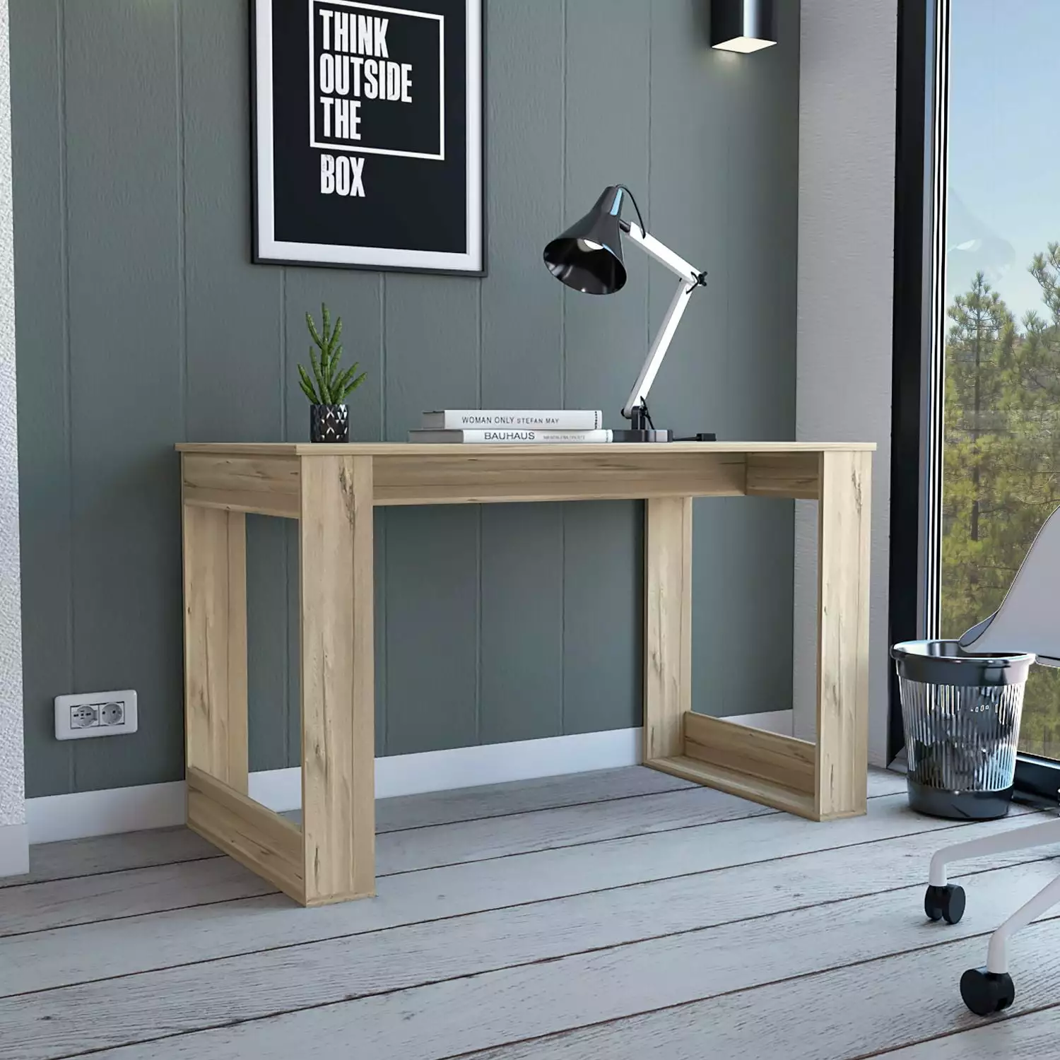 Axis Modern L-Shaped Computer Desk Open & Closed Storages Black - Corner Office Desk Ghislaine