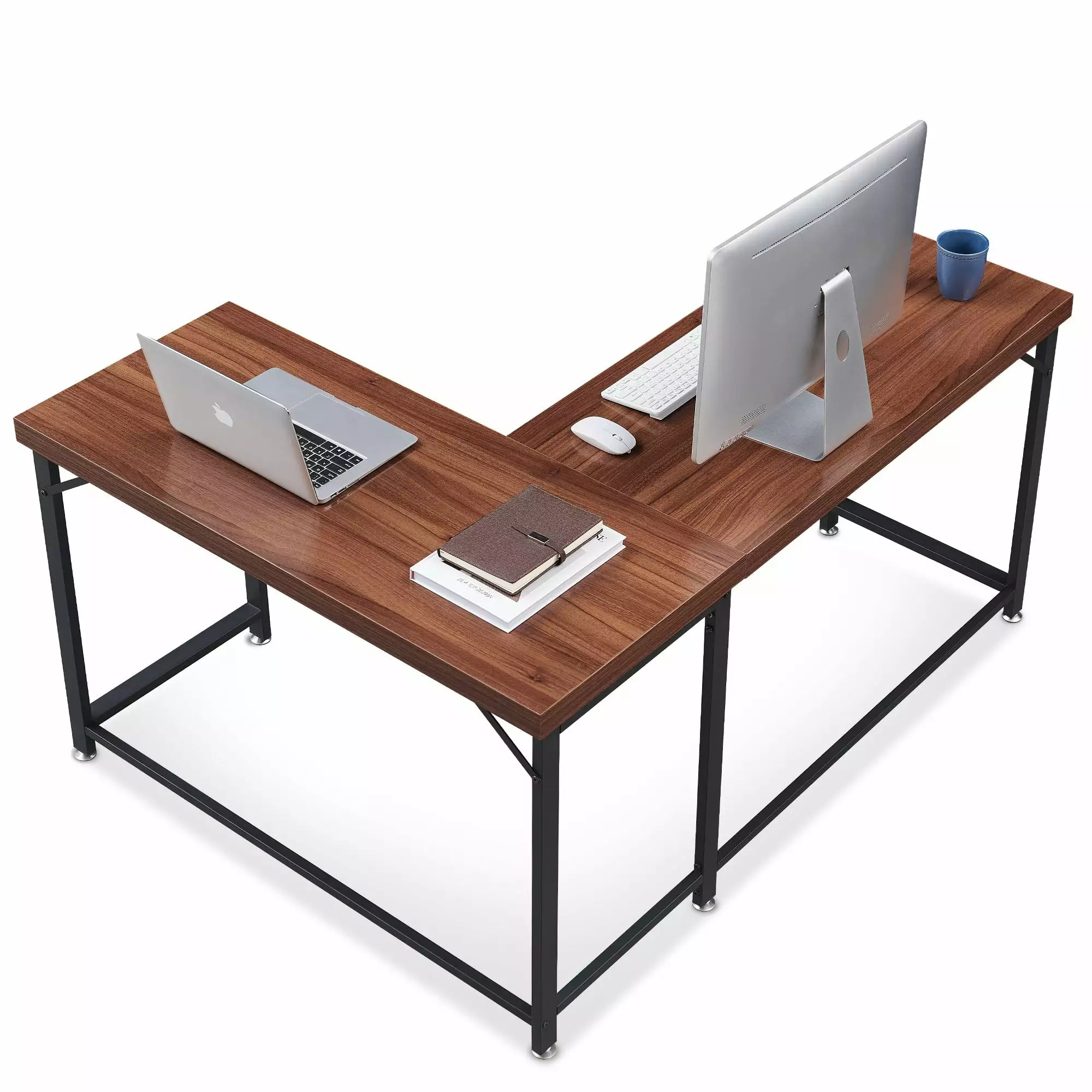ivinta L Shaped Computer Desk Small Corner Desk Reversible Gaming Desk Thick Desktop Small Spaces Ivinta Furniture