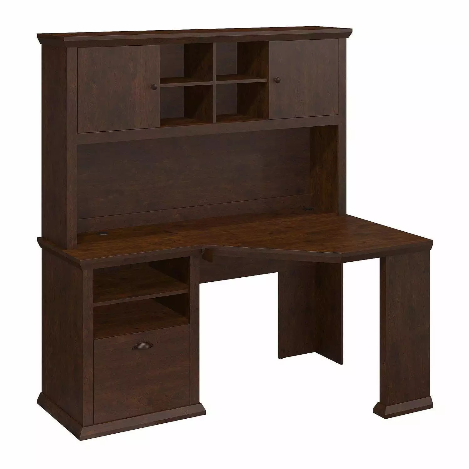 Maykoosh Natural Beauty L Shaped Desk Hutch