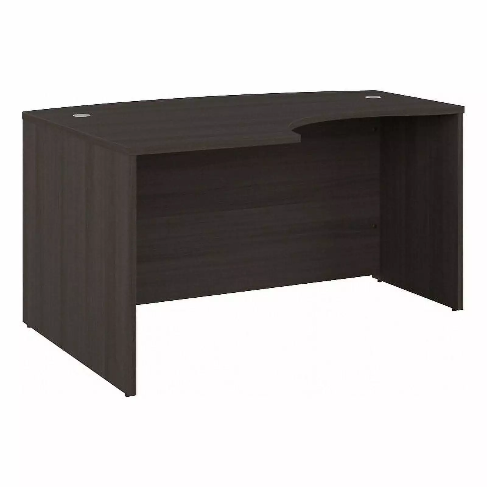 Pemberly Row Engineered Wood 60W x 43D Left Hand L-Bow Desk Shell Storm Gray Office Desk