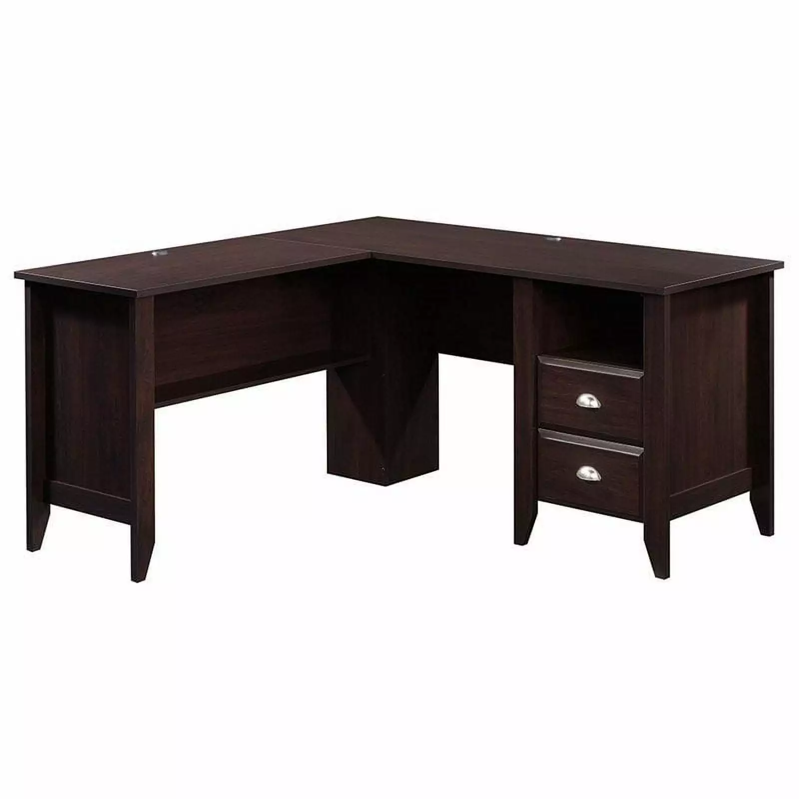 Pemberly Row L Shaped Computer Desk Jamocha Wood